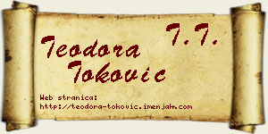 Teodora Toković vizit kartica